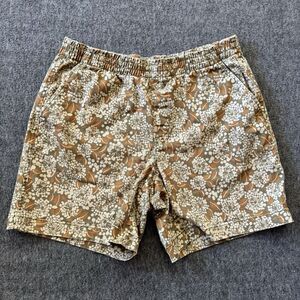 Lands' End Women's Mid-Rise Bermuda Shorts Floral Cotton Twill Pockets Size 8P